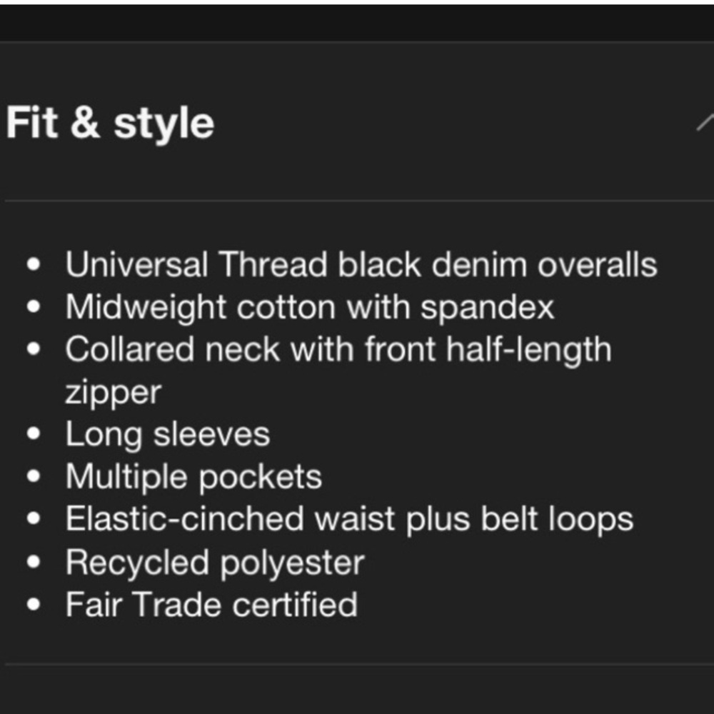 New Universal Thread Denim Coveralls size 2 - Picture 4 of 7